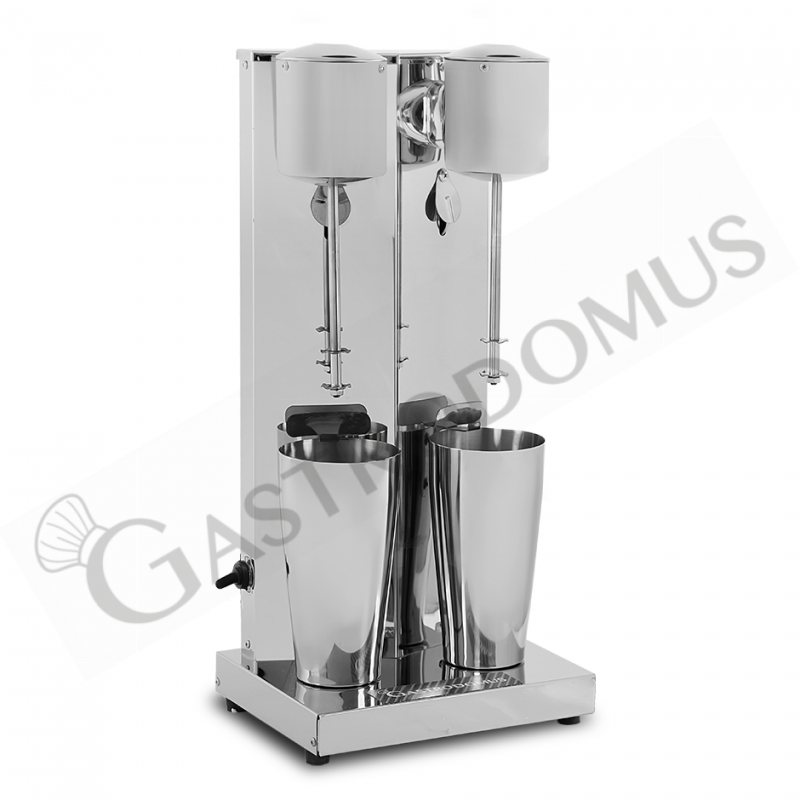 Mixer Frappè 2 bicchieri in acciaio inox 0,18 KW + 0,18 KW L 230 mm x P 190 mm x H 500 mm