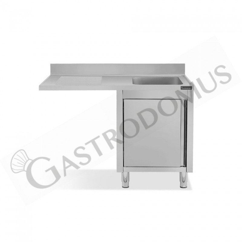 Lavello armadiato vano lavastoviglie,1 vasca,gocciolatoio sinistra,L1200xP600xH950mm