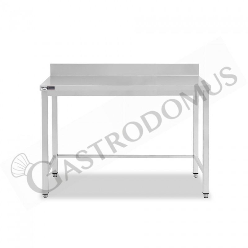 Tavolo inox con alzatina L 1100 mm x P 800 mm x H 965mm