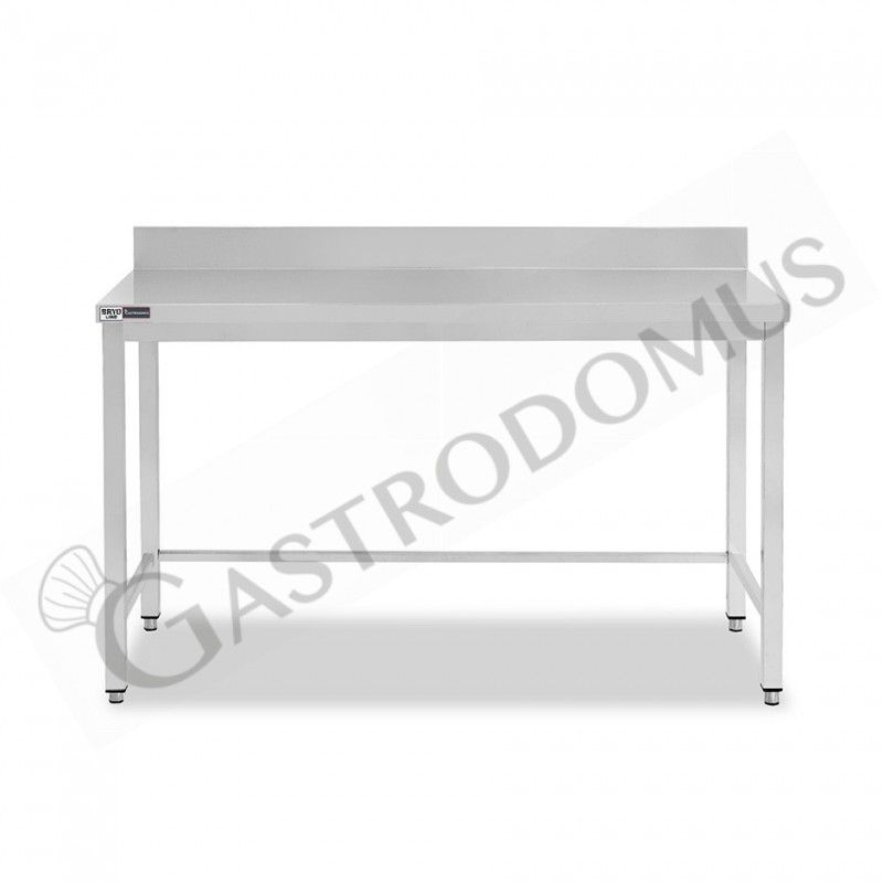 Tavolo inox con alzatina L 1600 mm x P 700 mm x H 965 mm