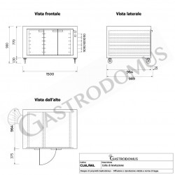 Cella di Lievitazione Pizza 12 teglie 600 x 400 mm L 1100 mm x P 964 mm x H  900 mm - mod. CL4/44