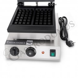 Macchina per Waffle, struttura acciaio inox, piastra cottura teflonata,  potenza 1 Kw