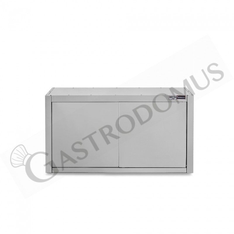 Pensile acciaio inox con sgocciolatoio,1 ripiano forato,2 porte battenti L 800 x P 400 x H 650 mm