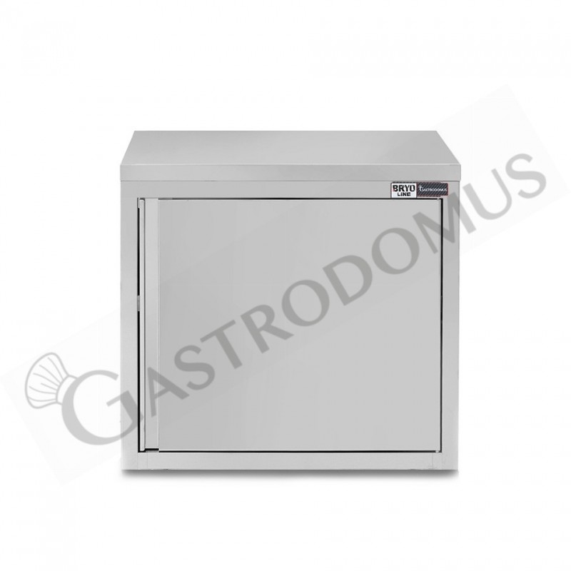 Pensile acciaio inox con sgocciolatoio,1 ripiano forato,1 porta battente L 700 x P 400 x H 660 mm