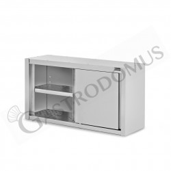 CASSETTIERA INOX AISI 304 A 3 CASSETTI, ANGOLO RAGGIATO SU 1 FRONTE, BORDO  H 60 MM - CM. 55X70X87H