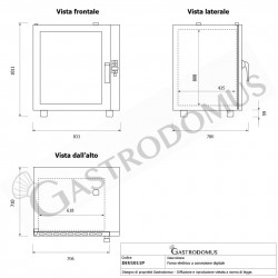 Camera di lievitazione elettrica per 12 teglie - mod. LM12T64