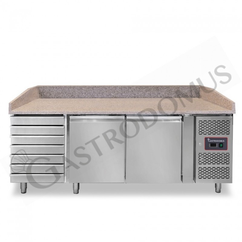 Banco pizza 600x400 2 porte 7 cassetti 390 LT