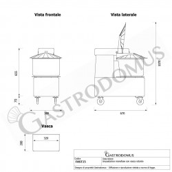 Impastatrice a testa e vasca fisse - mod. FAST15