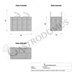 Cestello GN 1/1 per Cuocipasta CCB606 - Attrezzature per la Ristorazione