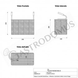 Cestello da GN1/2 per cuocipasta - mod. CUOCI1/2