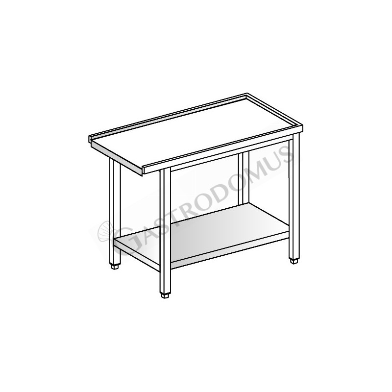 Tavolo uscita a destra con ripiano inferiore L 1000 mm