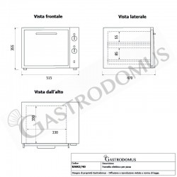 Fornetto Elettrico 2 pizze diametro 450 mm 2 camere controllo