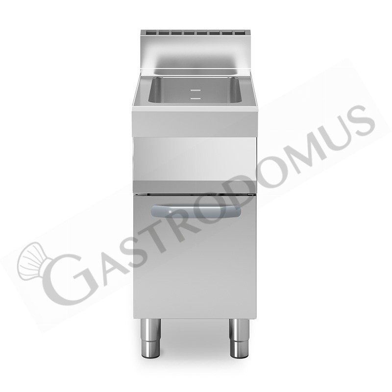 Cuocipasta professionale a gas su mobile chiuso 1 vasca 40 LT L 400 mm x P 700 mm x H 850 mm