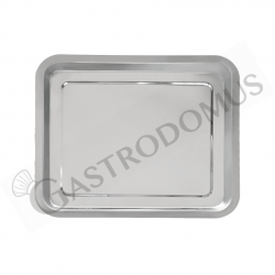 Teglia Rettangolare smaltata in acciaio inox GN2/3 L 353 mm x P 325 mm x H  20 mm - mod. TP23020