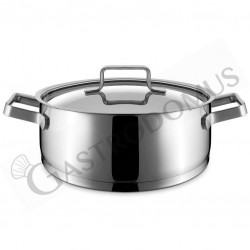 Padella inox con bordo alto Diametro cm 24 Altezza cm 6 Capacità lt. 2,7 -  PADELLA BORDO ALTO ACCIAIO INOX