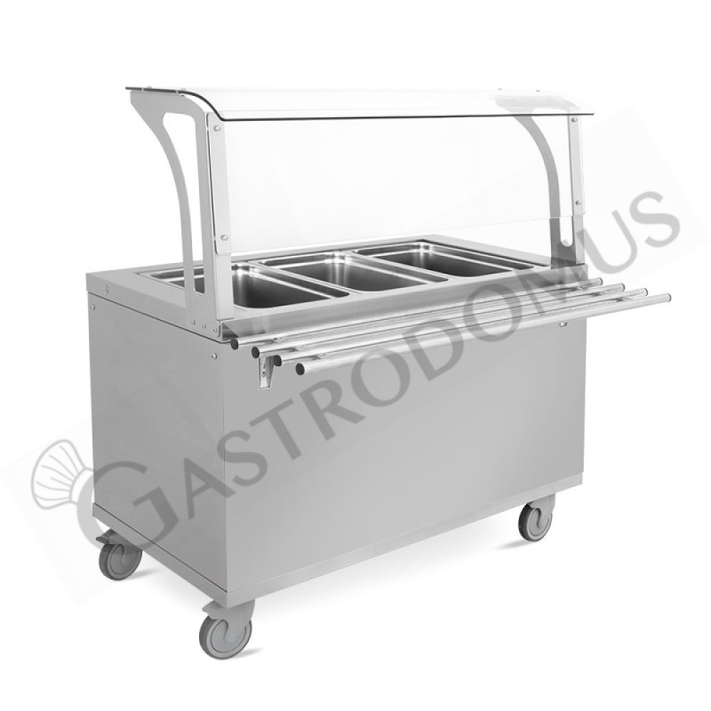 Carrello refrigerato temperatura +4°C/+10°C - L 1200 mm x P 940 mm x H 1330 mm