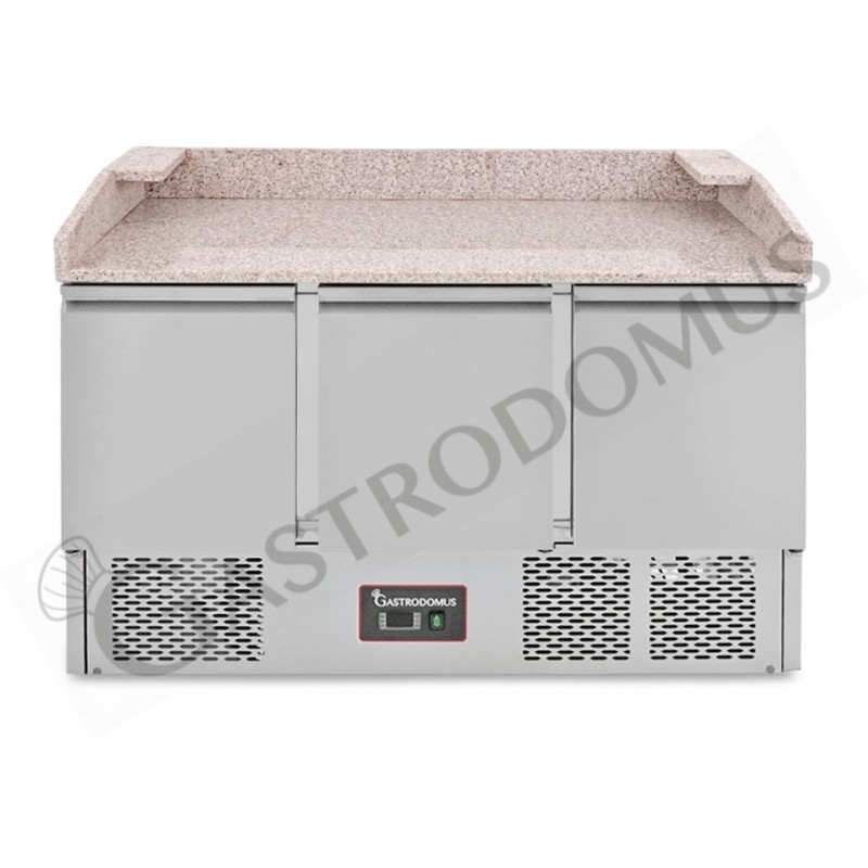 Saladette refrigerazione statica predisposta per 6 bacinelle GN1/4 con 3 porte