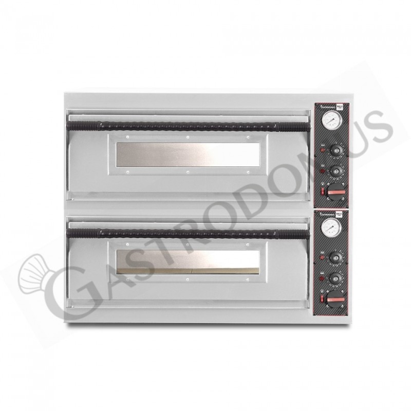 Forno Elettrico per 6 + 6 pizze diametro 320 mm 2 camere controllo meccanico 14,4 Kw