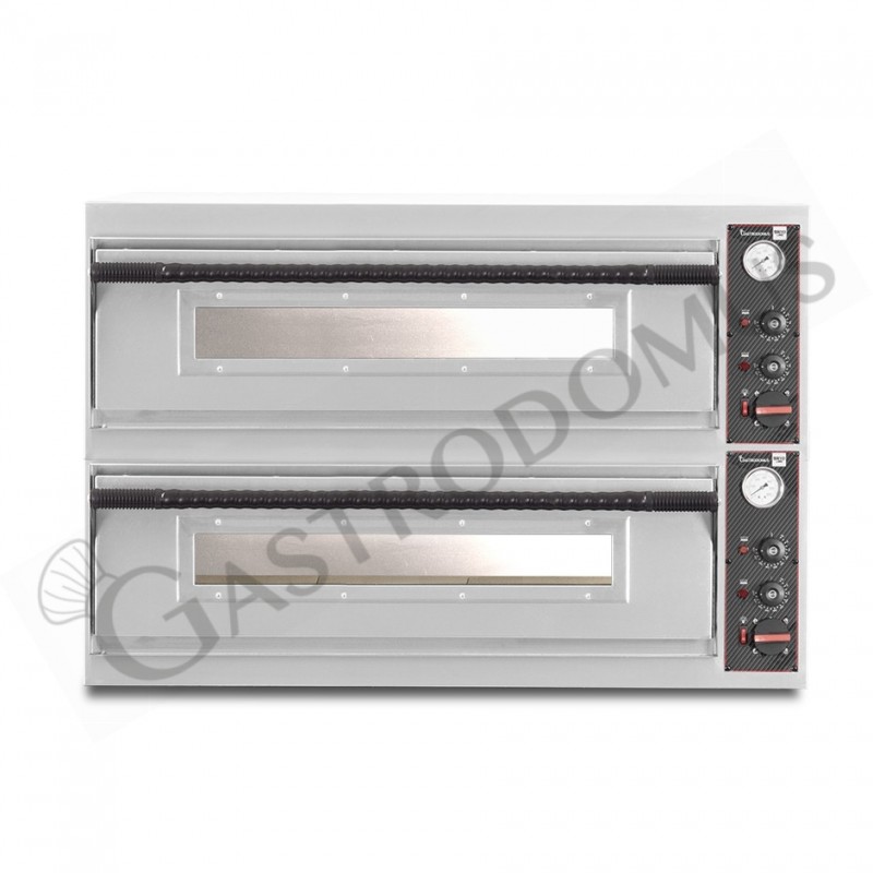 Forno Elettrico per 6+6 pizze diametro 350 mm 2 camere orizzontali controllo meccanico 18 Kw