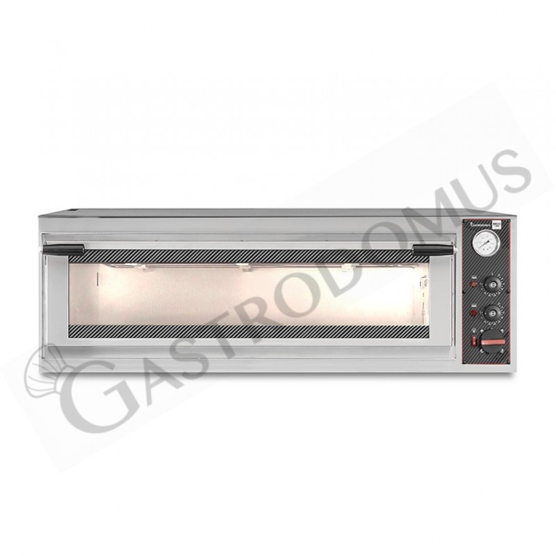 Forno Elettrico porta vetro 4 teglie 600x400 o 6 pizze diametro 400 mm 1 camera orizzontale controllo meccanico