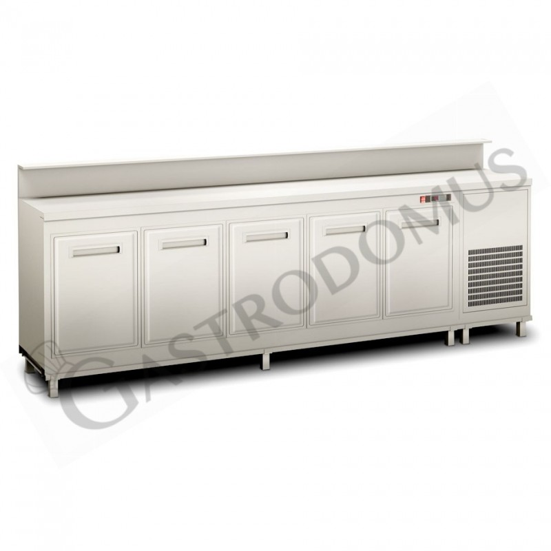 Banco bar refrigerato con motore incorporato, temperatura +4°C/+8°C, L 3000 mm x P 670 mm x H 920 mm