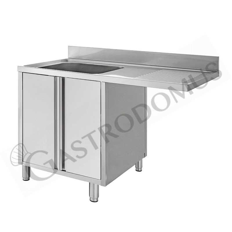 Lavello armadiato vano lavastoviglie,1 vasca,gocciolatoio destra,L1500xP700xH950mm