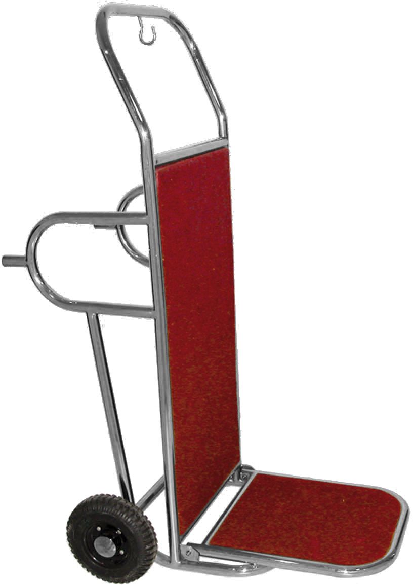 Carrello portavaligie in acciaio inox con piedi di appoggio - mod. PV2002I