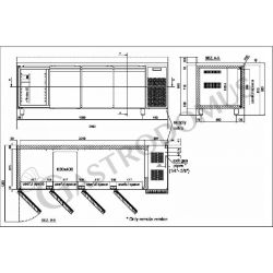 Tavolo Refrigerato 2 porte Prof. 600 mm 0°C/+10°C classe energetica C -  mod. TAV602