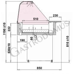 Friggitrice Industriale elettrica su armadio chiuso 1 vasca 15 LT 10 - mod.  HOF15/90/40