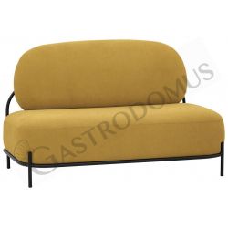 Sedia Lounge con struttura in metallo e rivestimento in ecopelle - mod.  1485-F50