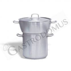 Pentola con rubinetto e coperchio acciaio inox diametro 450 mm x H 450 mm  72 LT - mod. 108-045