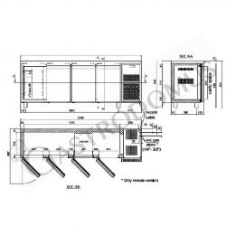 Tavolo Refrigerato 2 porte Prof. 600 mm 0°C/+10°C classe energetica C -  mod. TAV602