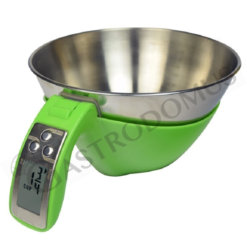 Bilancia digitale da Cucina 5 kg con Ciotola Rimovibile in Acciaio Inox