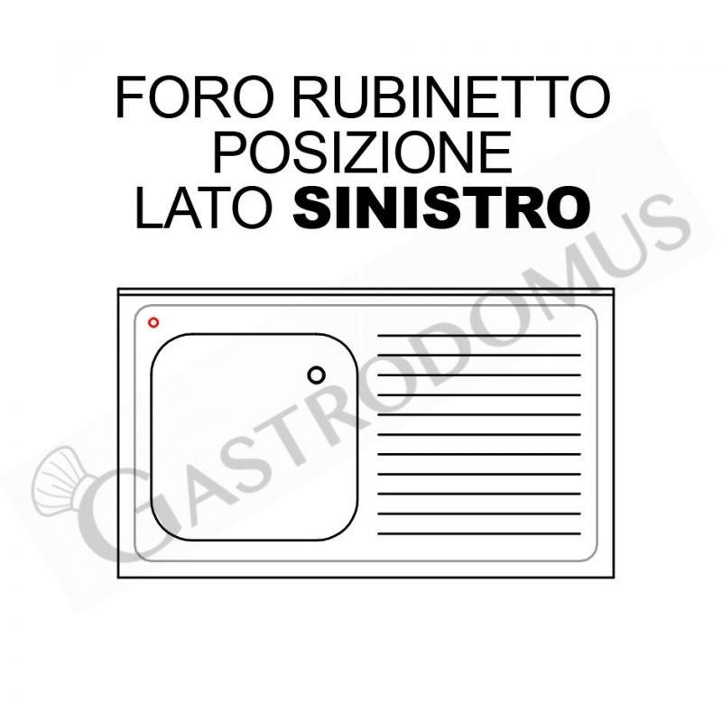 Foro rubinetto lato sinistro