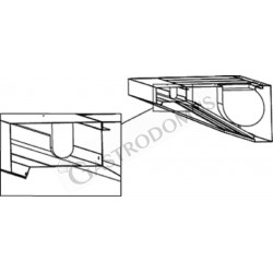 Cappa aspirante Snack centrale senza motore, prof. 150 cm