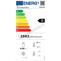 Vetrina espositiva ventilata Gaia per pasticceria 2 ripiani - mod. GAIA0.9W