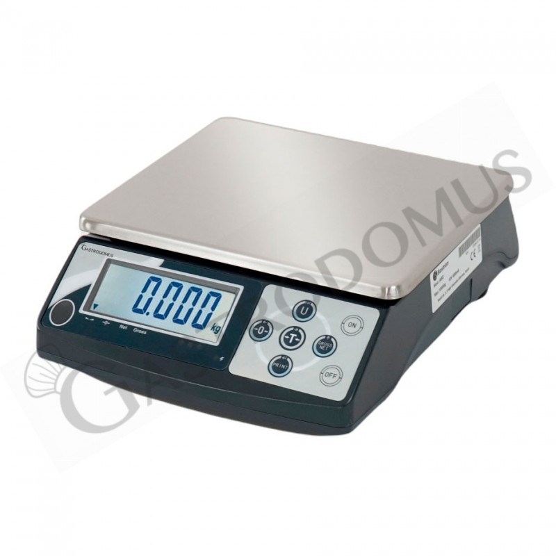 Bilancia in ABS controllo del peso portata 5 Kg precisione 1 g L 245 mm x P  310 mm x H 95 mm - mod. ABD-260064