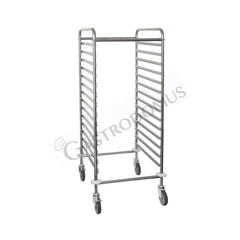 Carrello portateglie per 14 teglie GN2/1 - L 750 mm x P 550 mm x H 1450 mm