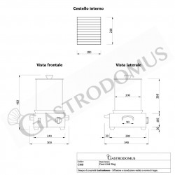 Cuoci Hot Dog con potenza 800 W e dimensioni L 350 mm x P 350 mm x H 440 mm  - mod. CHS