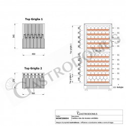 Cantina refrigerata vino da incasso Modello CW410DT Doppia temperatura per  126 bottiglie