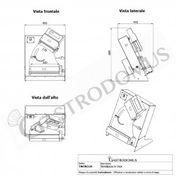 Swedlinghaus PIZZA 40 Stendipizza con rullo superiore inclinato - inox