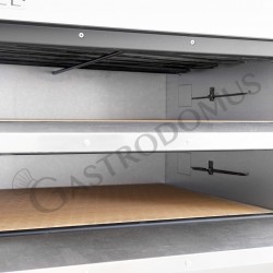 Fornetto Elettrico 2 pizze diametro 450 mm 2 camere controllo meccanico  455°C potenza 7 - mod. SIMPLE2/50VETRO