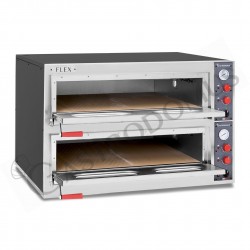 Forno Elettrico per Pizza 8 teglie 600x400 o 12 pizze diametro 400 mm 2  camere controllo meccanico - mod. FLEX66L