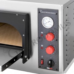 Forno Elettrico porta vetro 6 teglie 600x400 o 12 pizze diametro 350 mm 2  camere controllo meccanico - mod. FLEX66PORTAVETRO