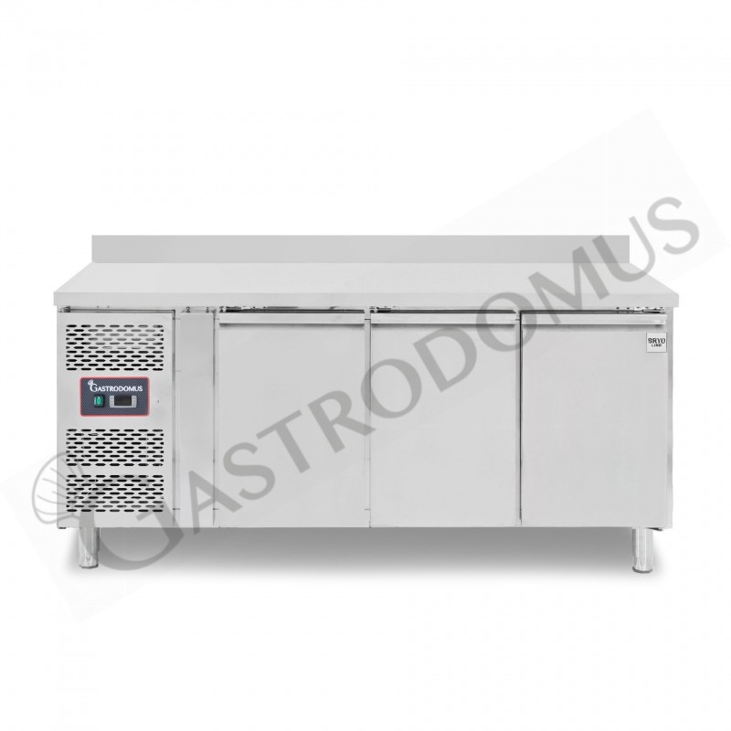 Tavolo Refrigerato 3 porte alzatina Prof. 600 mm +2°C/+8°C motore a sinistra